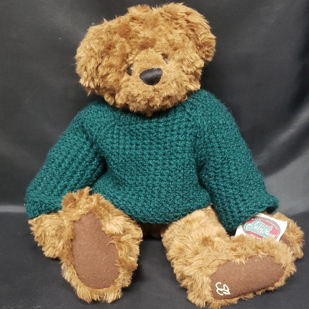 Ganz Cottage Collectibles NWT "Bentley" Teddy Bear in Green Sweater